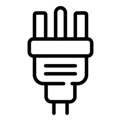 Poster - Power plug icon. Outline power plug vector icon for web design isolated on white background