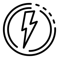 Poster - electric energy icon. outline electric energy vector icon for web design isolated on white backgroun