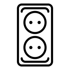 Poster - European socket icon. Outline european socket vector icon for web design isolated on white background