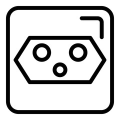 Poster - house socket icon. outline house socket vector icon for web design isolated on white background