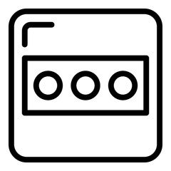 Poster - Electric socket plug icon. Outline electric socket plug vector icon for web design isolated on white background