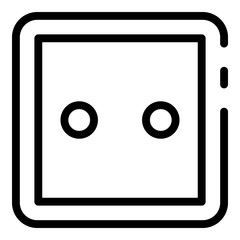 Poster - Classic socket icon. Outline classic socket vector icon for web design isolated on white background