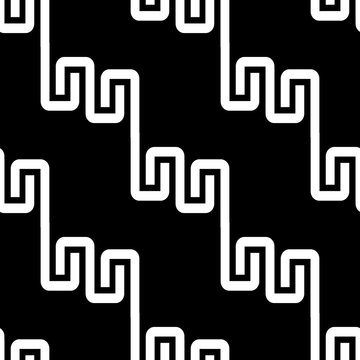seamless pattern with white geometric forms