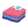 © Jemastock - men shirts stack icon, colorful design