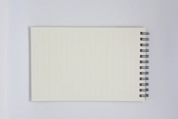 White paper note on white background