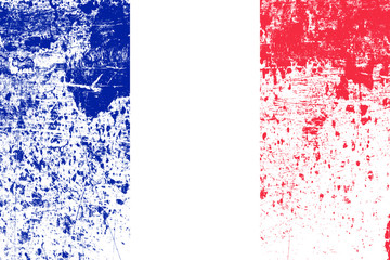 Poster -  flag of france with texture. template for design