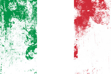 Sticker -  flag of italywith texture. template for design