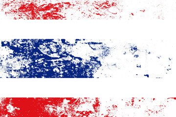 Poster -  flag of thailand with texture. template for design