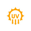 UV radiation, solar ultraviolet light vector icon