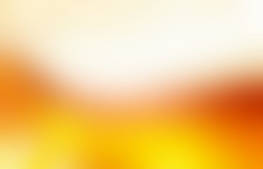 Poster - Beer color empty background. Blur golden glow texture. Abstract yellow white simple illustration. Defocused image.