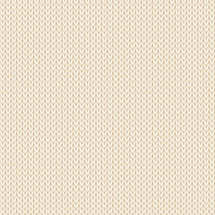 Poster - Seamless knitted fabric. Knitted beige  pattern. Realistic knitting pattern. Endless knit texture for background, wallpaper, wrapping paper, surface texture, digital paper. Vector illustration