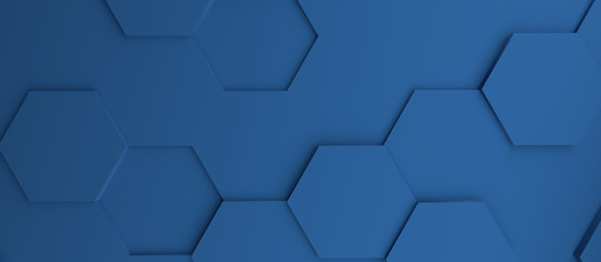 Abstract modern classic blue honeycomb background
