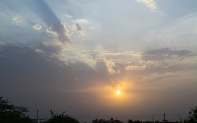 clouds sunset landscape nature sky yellow