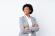 © luismolinero - African american business woman over isolated white background laughing