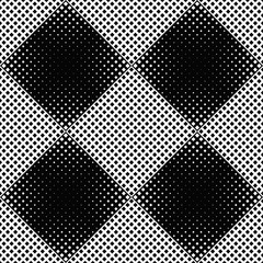 Poster - Black and white seamless diagonal square pattern background - abstract vector illustration