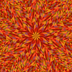 Poster - Geometrical tiled triangle mosaic background - psychedelic hypnotic abstract polygonal colorful vector design