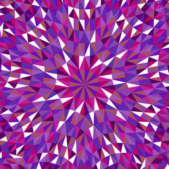 Poster - Dynamic colorful tiled triangle mosaic background - hypnotic abstract circular psychedelic vector graphic design from geometrical shapes
