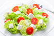 © Richard Semik - salad with fresh vegetables, feta cheese and tomatoes