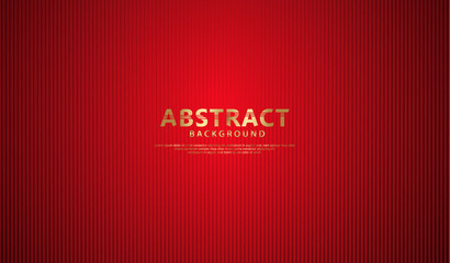 Poster - wave abstract overlap layer on red stripes pattern background