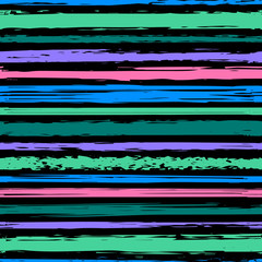 Poster - Hand drawn striped. Paint brush and strokes. Seamless pattern. Watercolor lines. Fashion texture. Modern stylish design for cover, interior, paper, packaging, wallpaper, print, background, template