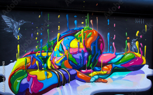 Fototapeta na szkło Malarstwo ścienne Wynwood - Miami, Floryda.