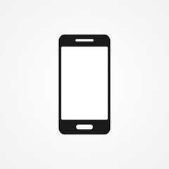 Poster - Wonderful silhouette design of a mobile phone on a white background