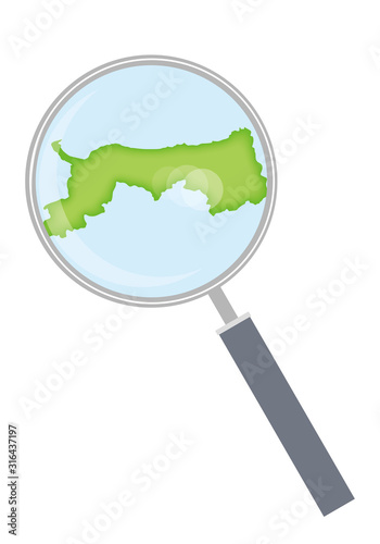 虫眼鏡と都道府県別の日本地図のイラスト 鳥取県 47都道府県別データ グラフィック素材 Vector De Stock Adobe Stock