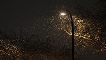 A Streetlight In The Snow Free Stock Photo - Public Domain Pictures