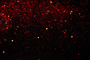 Poster - Beautiful bokeh on a black background