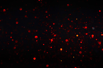 Poster - Beautiful bokeh on a black background