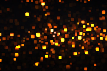 Poster - Beautiful bokeh on a black background