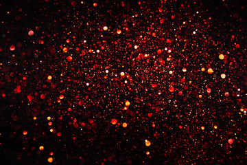 Poster - Beautiful bokeh on a black background