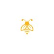 leaf logo bee modern design