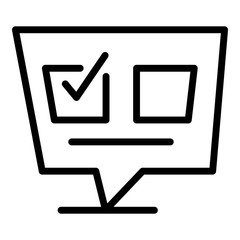 Poster - Quiz question icon. Outline quiz question vector icon for web design isolated on white background