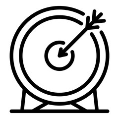 Poster - Business target icon. Outline business target vector icon for web design isolated on white background