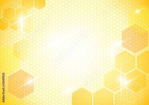 Abstract Background with Honeycombs - Colored Graphic Illustration for Your P...