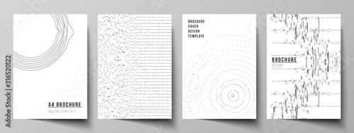 Cuadros en Lienzo The vector layout of A4 format modern cover mockups design templates for brochure, magazine, flyer, booklet