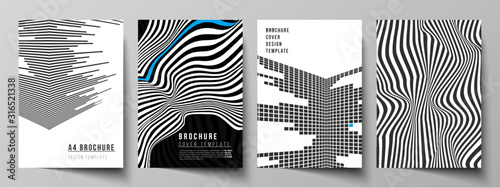 Fotografía Vector illustration layout of A4 format modern cover mockups design templates for brochure, magazine, flyer, booklet, report
