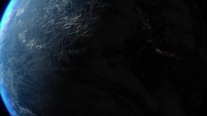 Wall Mural - planet earth. sun's rays from the rising sun illuminate the earth. elements of this image furnished 