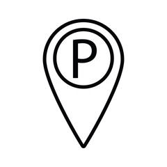 Poster - parking icon map pointer vector