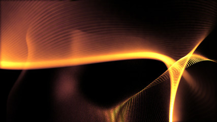 Fototapete - Defocus mysterious sparkling illuminated line particles floating in the abyss for celebration and festive theme abstract texture background