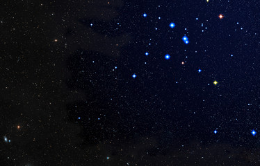 Fototapete - Perfect stars background with a big blue and multicolored stars