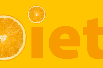 Orange slice diet background