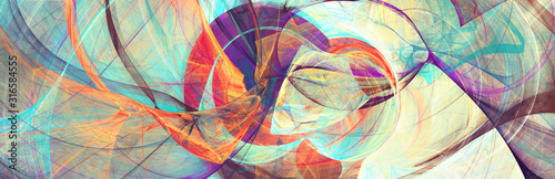 Abstract bright motion composition. Modern futuristic dynamic background. Col...
