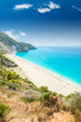 © Lucian Bolca - Milos beach on Lefkada island, Greece. Mylos beach near the Agios Nikitas village on Lefkada, Greece. People relaxing at the beach