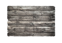Old Plank Isolated On White