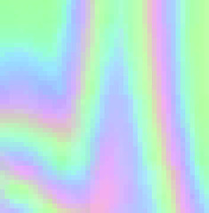 Poster - Holographic background with rainbow stains made in pixel art technique.