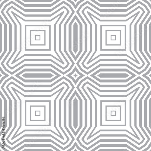 Abstract seamless geometric pattern. Optical illusion of image volume. Smooth...