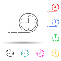 Poster - time speed clock multi color style icon. Simple glyph, flat vector of speed icons for ui and ux, website or mobile application