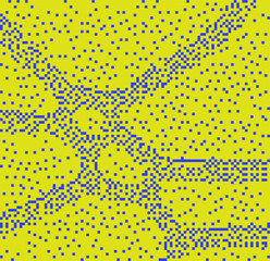 Aufkleber - Abstract webpunk and vaporwave style background with pixelated glitched screen. Generative computer art.